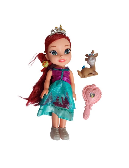 Muñeca Princesa Con Corona Y Sonido Juguete + Acccesorios