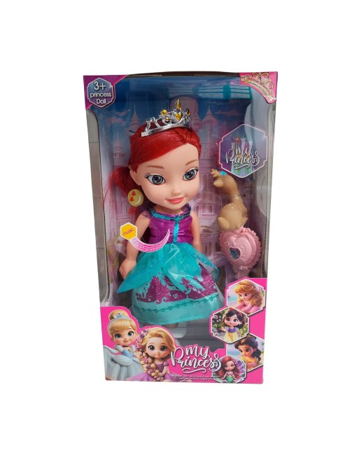 Muñeca Princesa Con Corona Y Sonido Juguete + Acccesorios