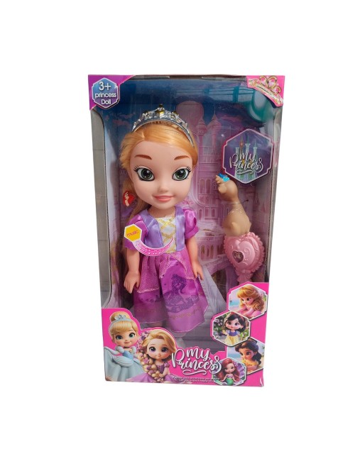 Muñeca Princesa Con Corona Y Sonido Juguete + Acccesorios