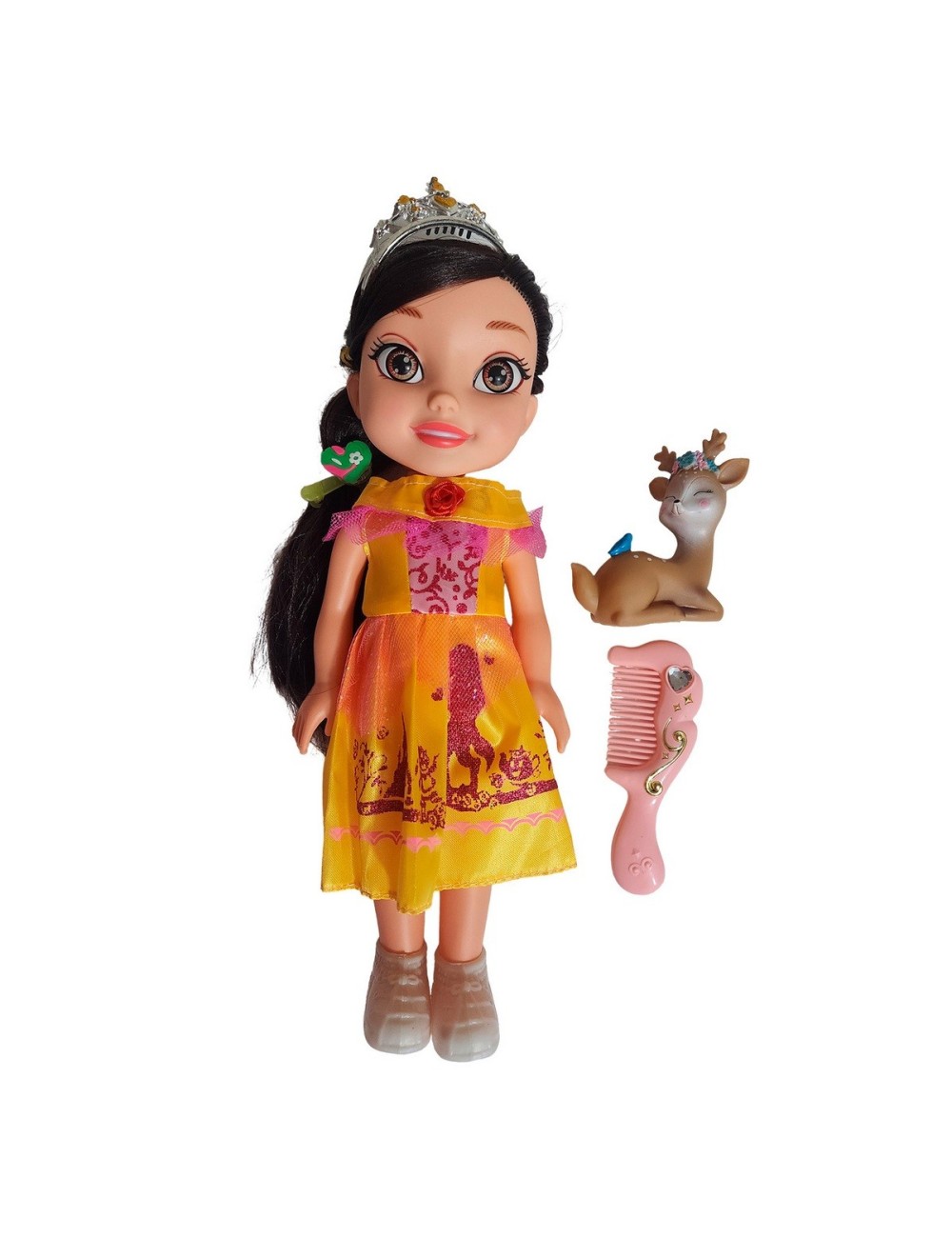 Muñeca Princesa Con Corona Y Sonido Juguete + Acccesorios