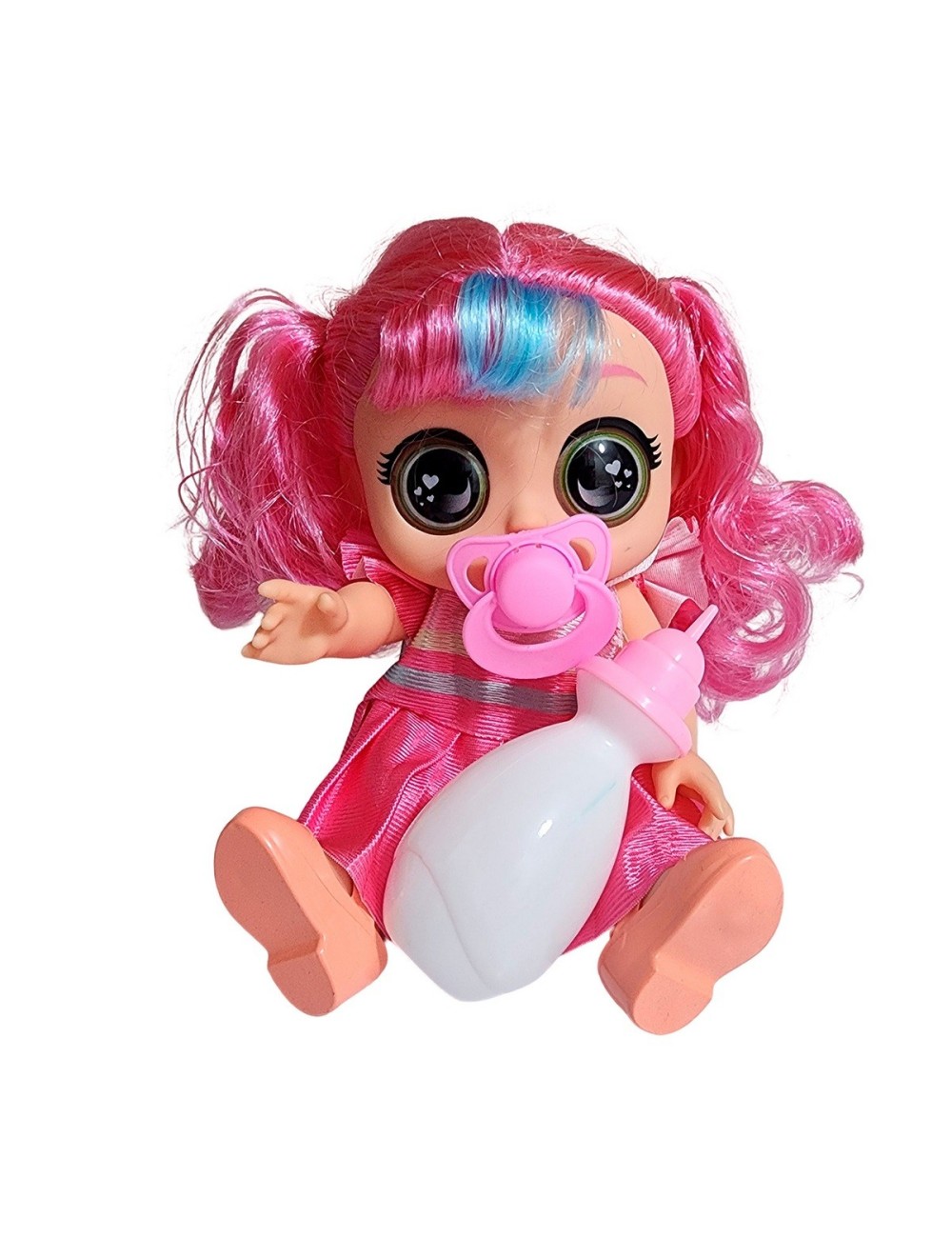 Muñeca Con Vestido Chupo Y Tetero Juguete Niñas