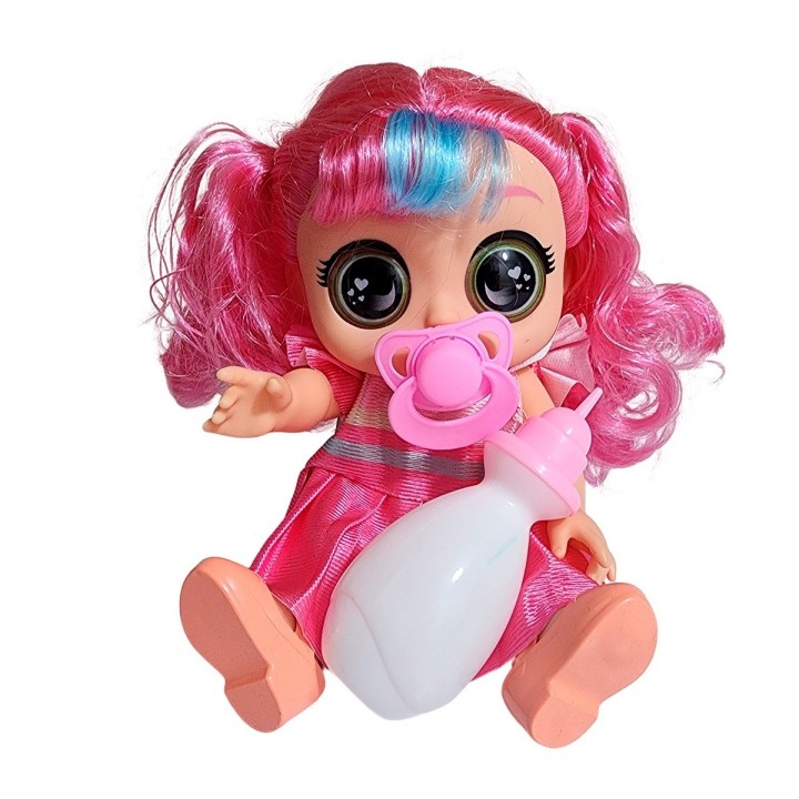 Muñeca Con Vestido Chupo Y Tetero Juguete Niñas