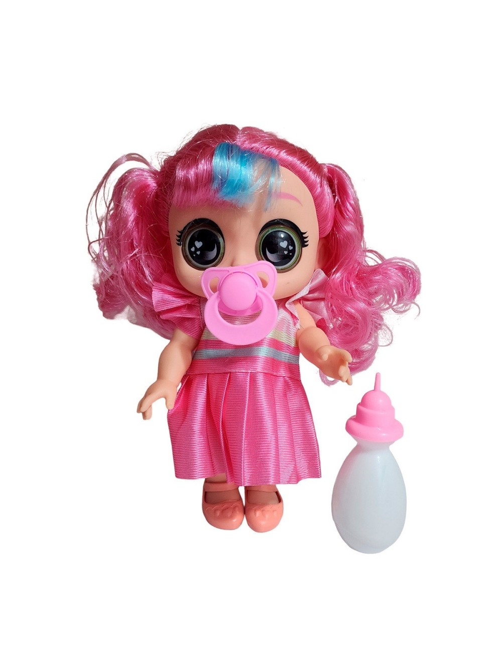 Muñeca Con Vestido Chupo Y Tetero Juguete Niñas