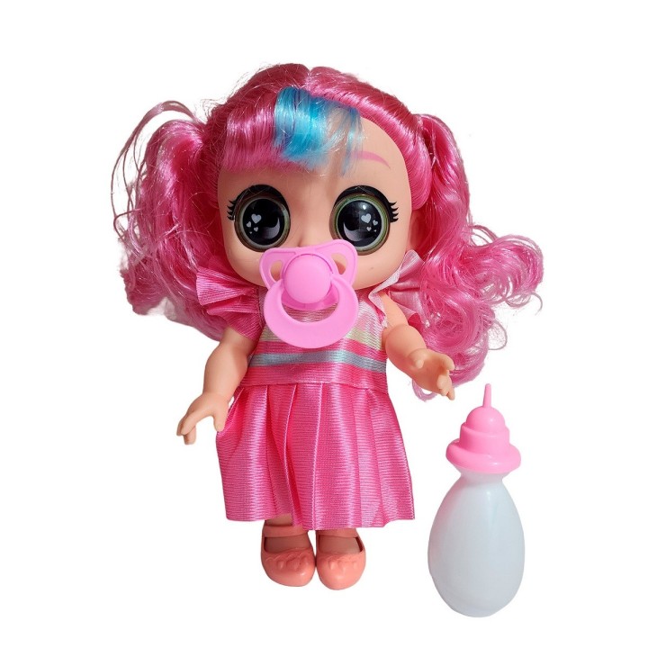 Muñeca Con Vestido Chupo Y Tetero Juguete Niñas