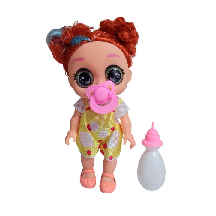 Muñeca Con Vestido Chupo Y Tetero Juguete Niñas