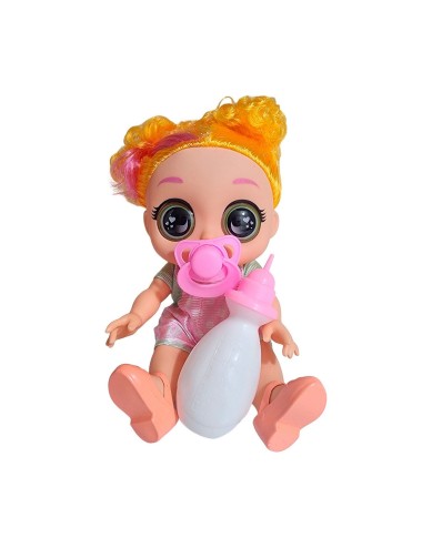 Muñeca Con Vestido Chupo Y Tetero Juguete Niñas