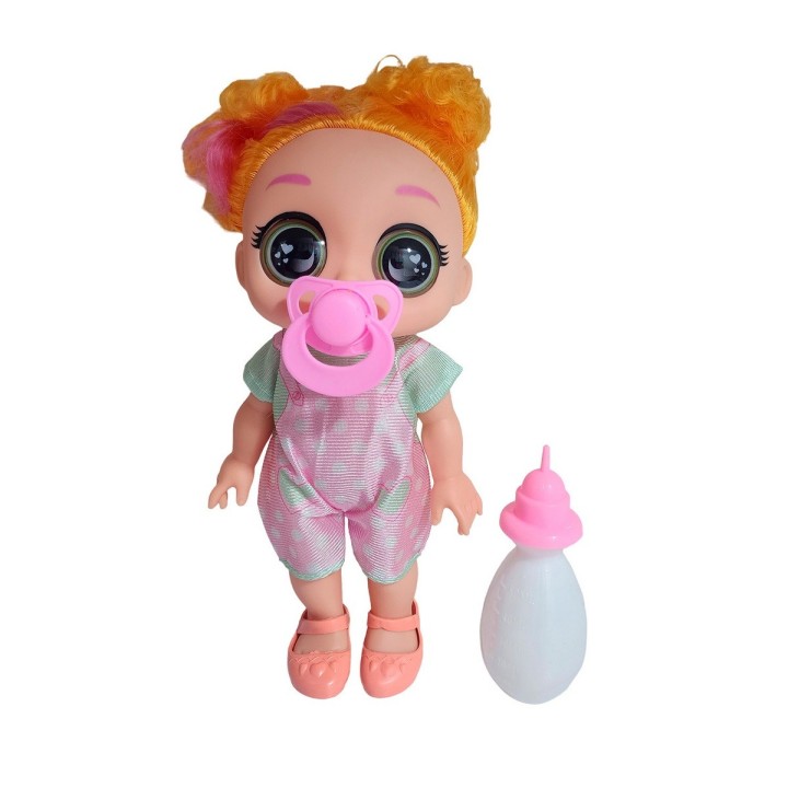 Muñeca Con Vestido Chupo Y Tetero Juguete Niñas
