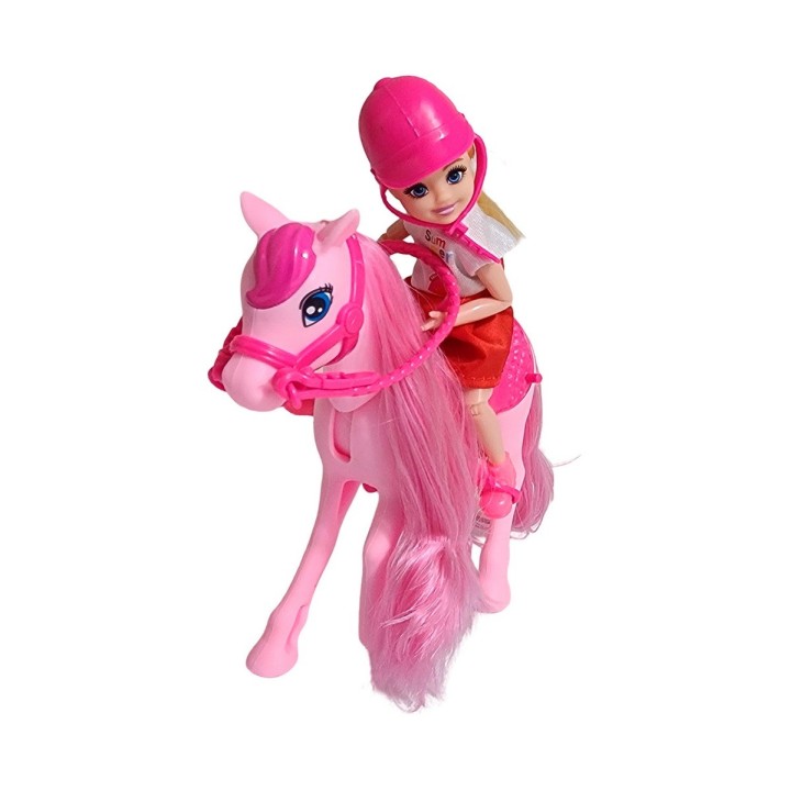 Muñeca Jinete Con Caballo Interactiva Juguete Niñas