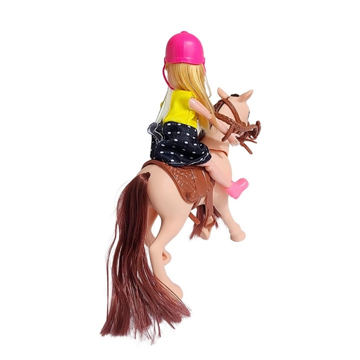 Muñeca Jinete Con Caballo Interactiva Juguete Niñas