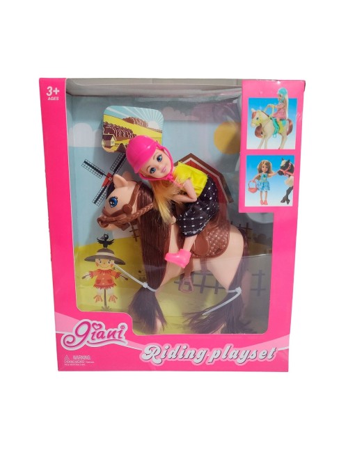 Muñeca Jinete Con Caballo Interactiva Juguete Niñas