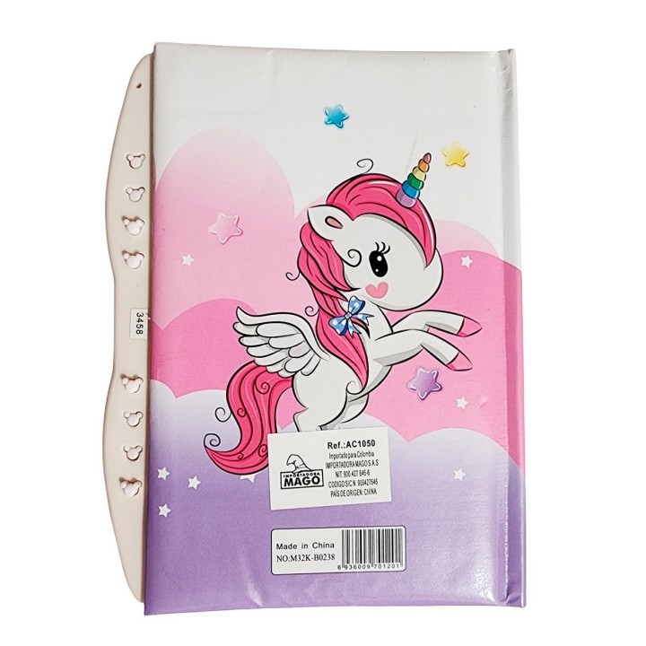 Agenda Libreta Unicornio Tornasol Niñas