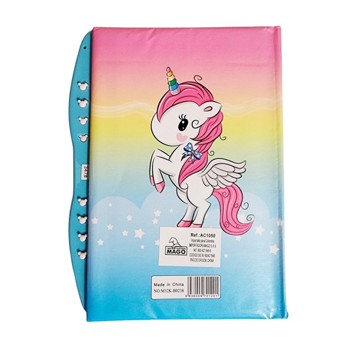 Agenda Libreta Unicornio Tornasol Niñas