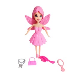 Muñeca Hada Con Vestido Juguete Niña + Accesorios Belleza