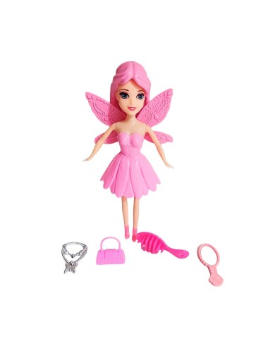 Muñeca Hada Con Vestido Juguete Niña + Accesorios Belleza