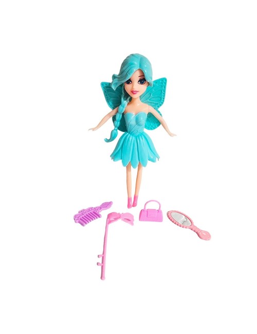 Muñeca Hada Con Vestido Juguete Niña + Accesorios Belleza