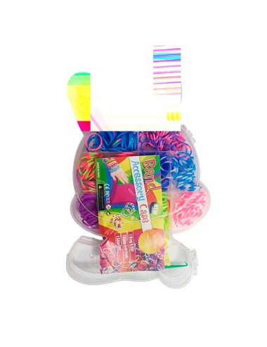Set Kit Para Hacer Pulseras Niña Style + Estuche Conejo