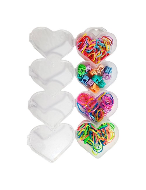 Set Kit Para Hacer Pulseras Niña Style + Estuche Corazones