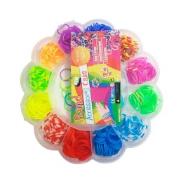Set Kit Para Hacer Pulseras Niña Style + Estuche Flor