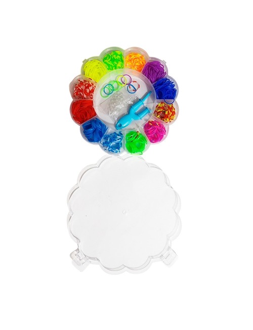 Set Kit Para Hacer Pulseras Niña Style + Estuche Flor
