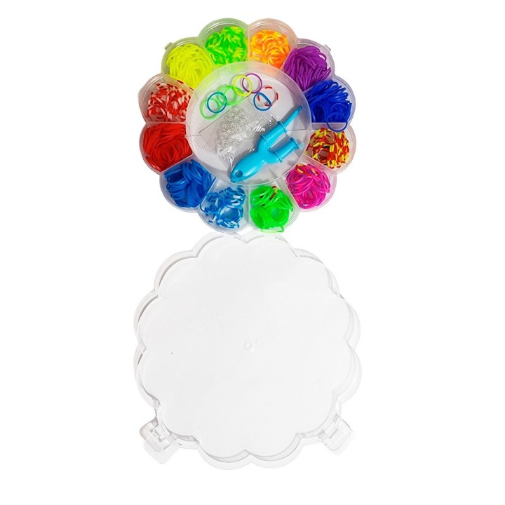 Set Kit Para Hacer Pulseras Niña Style + Estuche Flor
