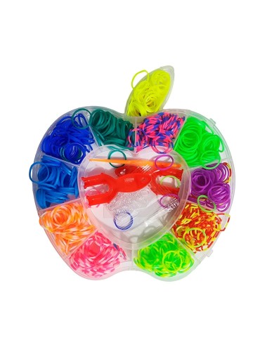 Set Kit Para Hacer Pulseras Niña Style + Estuche Manzana