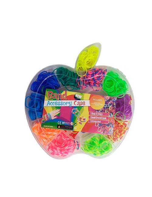 Set Kit Para Hacer Pulseras Niña Style + Estuche Manzana