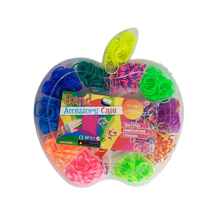 Set Kit Para Hacer Pulseras Niña Style + Estuche Manzana