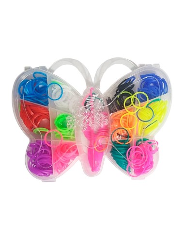 Set Kit Para Hacer Pulseras Niña Style + Estuche Mariposa