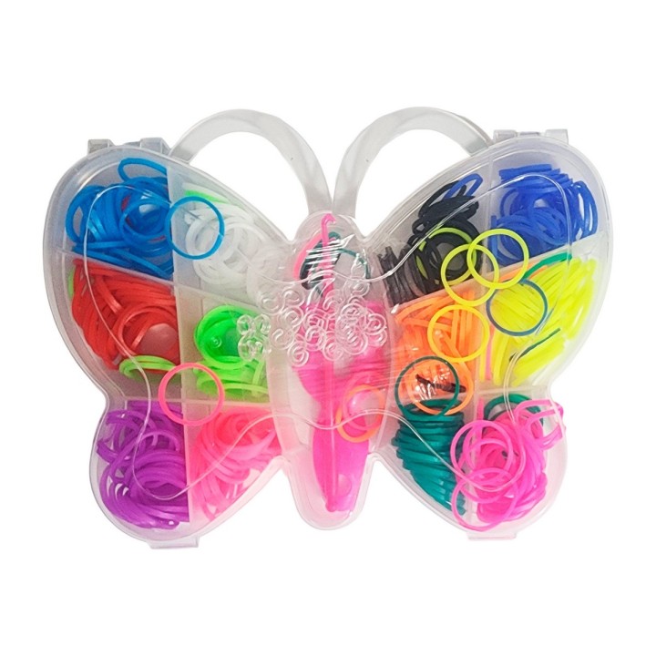 Set Kit Para Hacer Pulseras Niña Style + Estuche Mariposa
