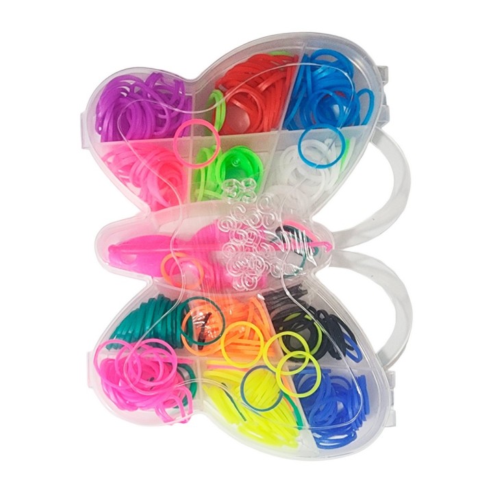 Set Kit Para Hacer Pulseras Niña Style + Estuche Mariposa