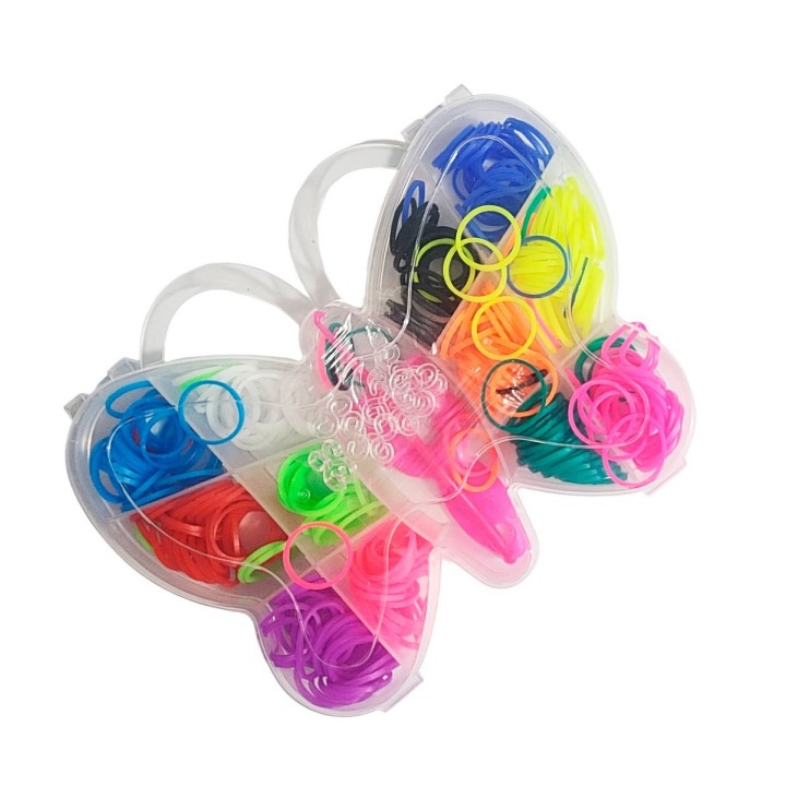Set Kit Para Hacer Pulseras Niña Style + Estuche Mariposa