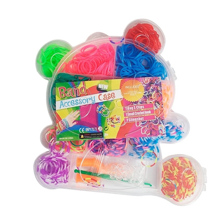 Set Kit Para Hacer Pulseras Niña Style + Estuche Osito