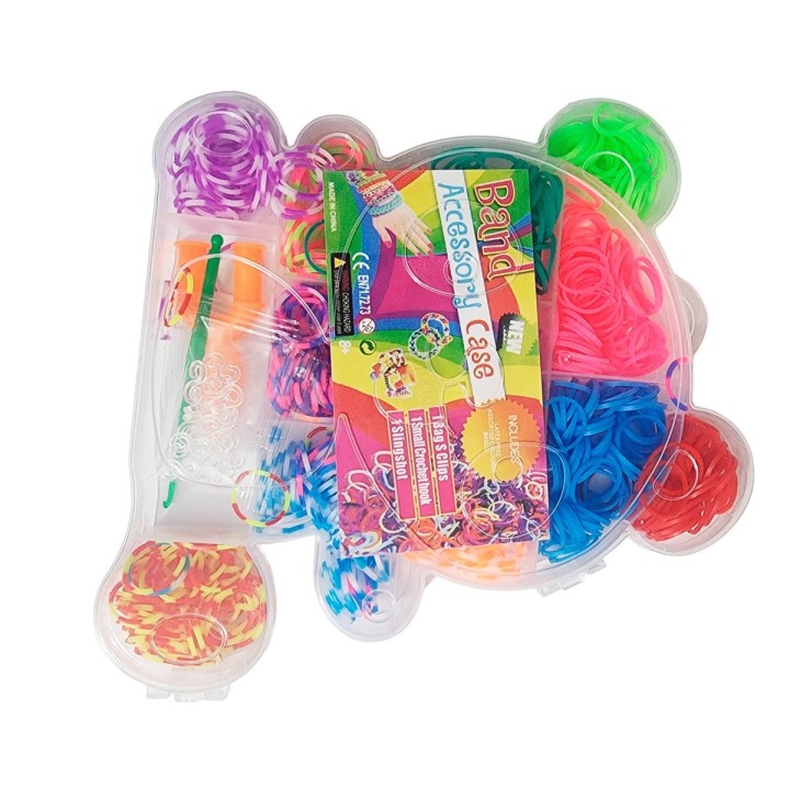 Set Kit Para Hacer Pulseras Niña Style + Estuche Osito