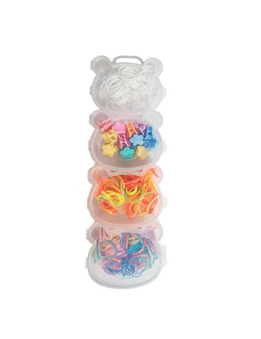 Set Kit Para Hacer Pulseras Niña Style + Estuche Ositos