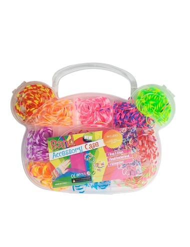 Set Kit Para Hacer Pulseras Niña Style + Estuche Oso