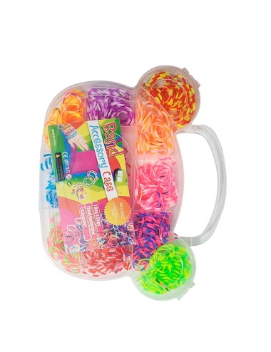 Set Kit Para Hacer Pulseras Niña Style + Estuche Oso