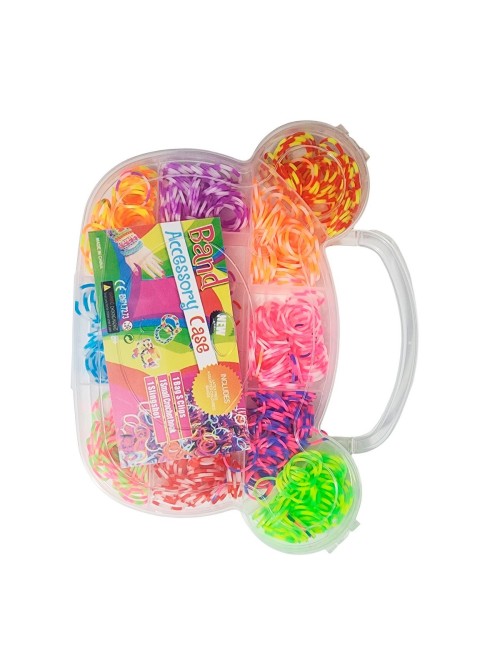 Set Kit Para Hacer Pulseras Niña Style + Estuche Oso