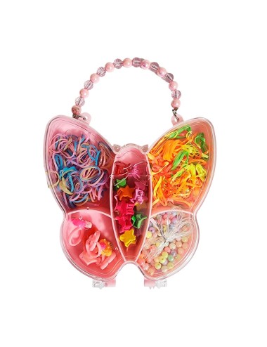 Set Kit Para Hacer Pulseras Pedreria + Bolso Mariposa