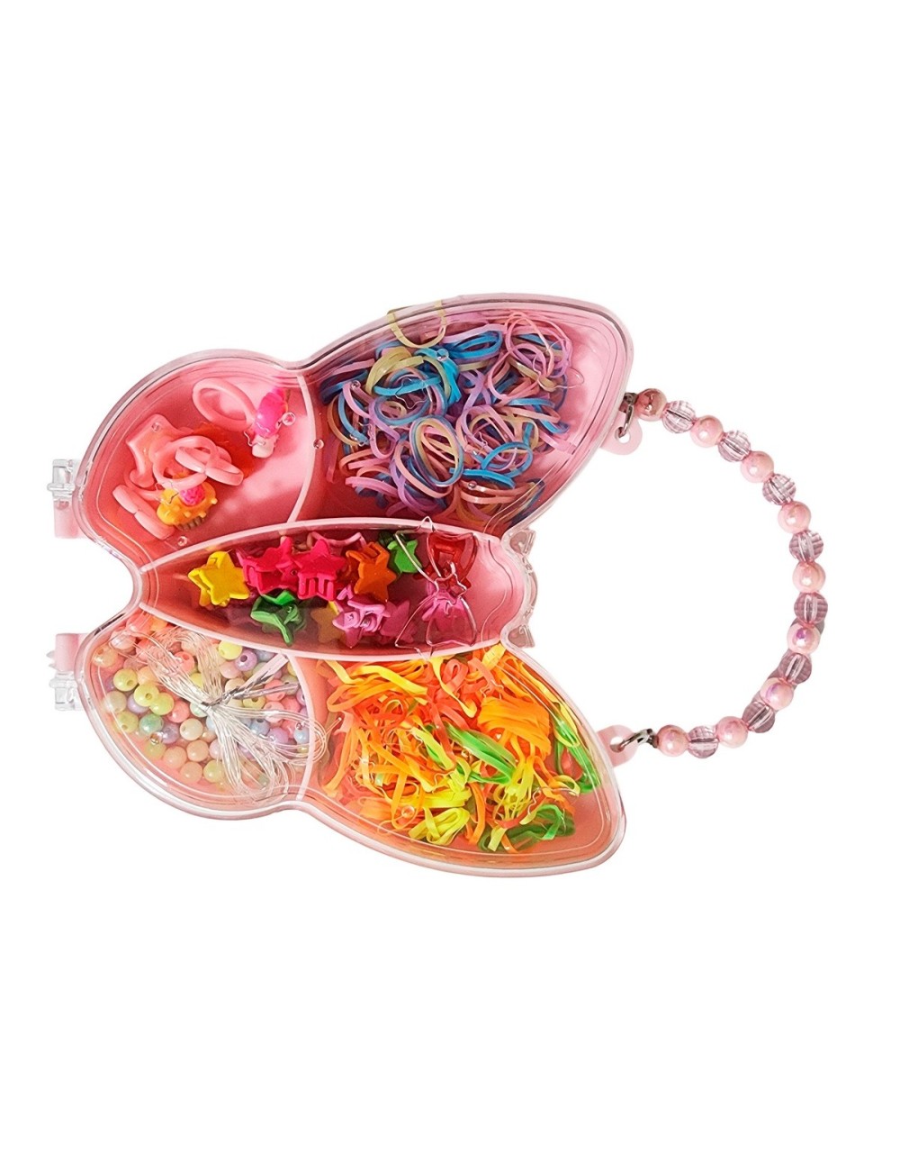 Set Kit Para Hacer Pulseras Pedreria + Bolso Mariposa