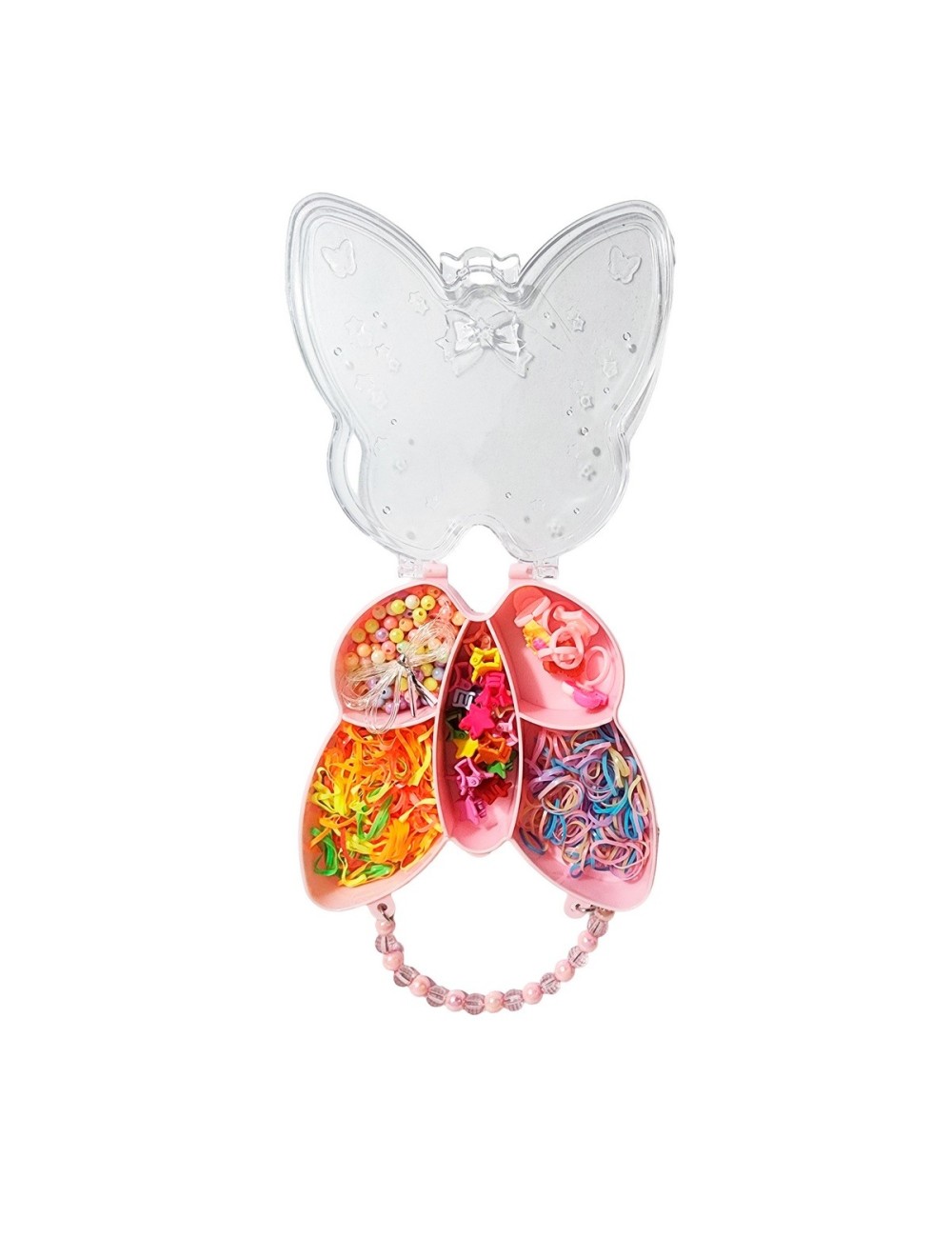 Set Kit Para Hacer Pulseras Pedreria + Bolso Mariposa