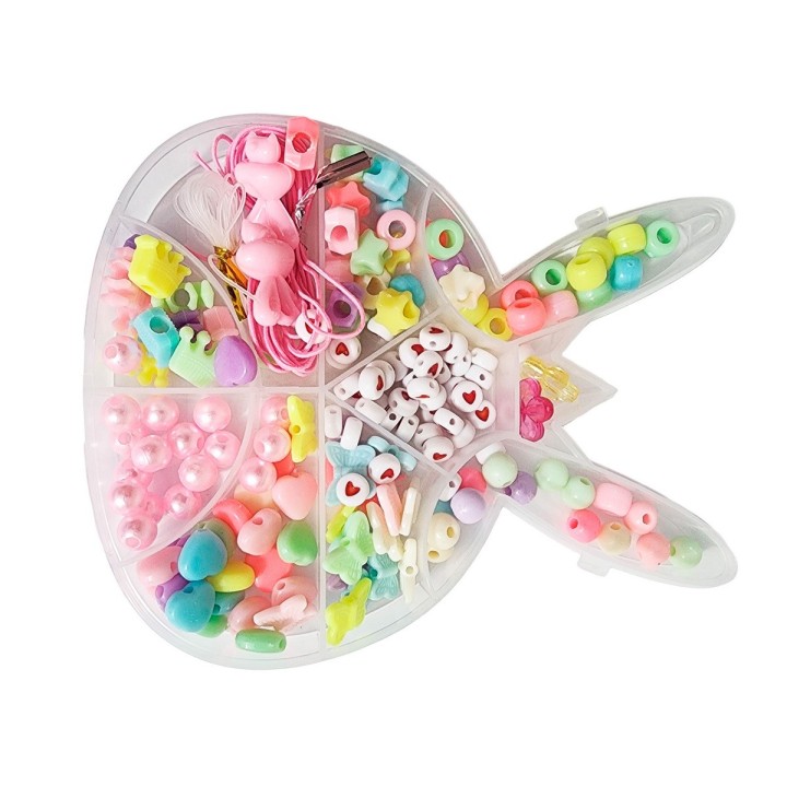 Set Kit Para Hacer Pulseras Pedreria + Estuche Conejo