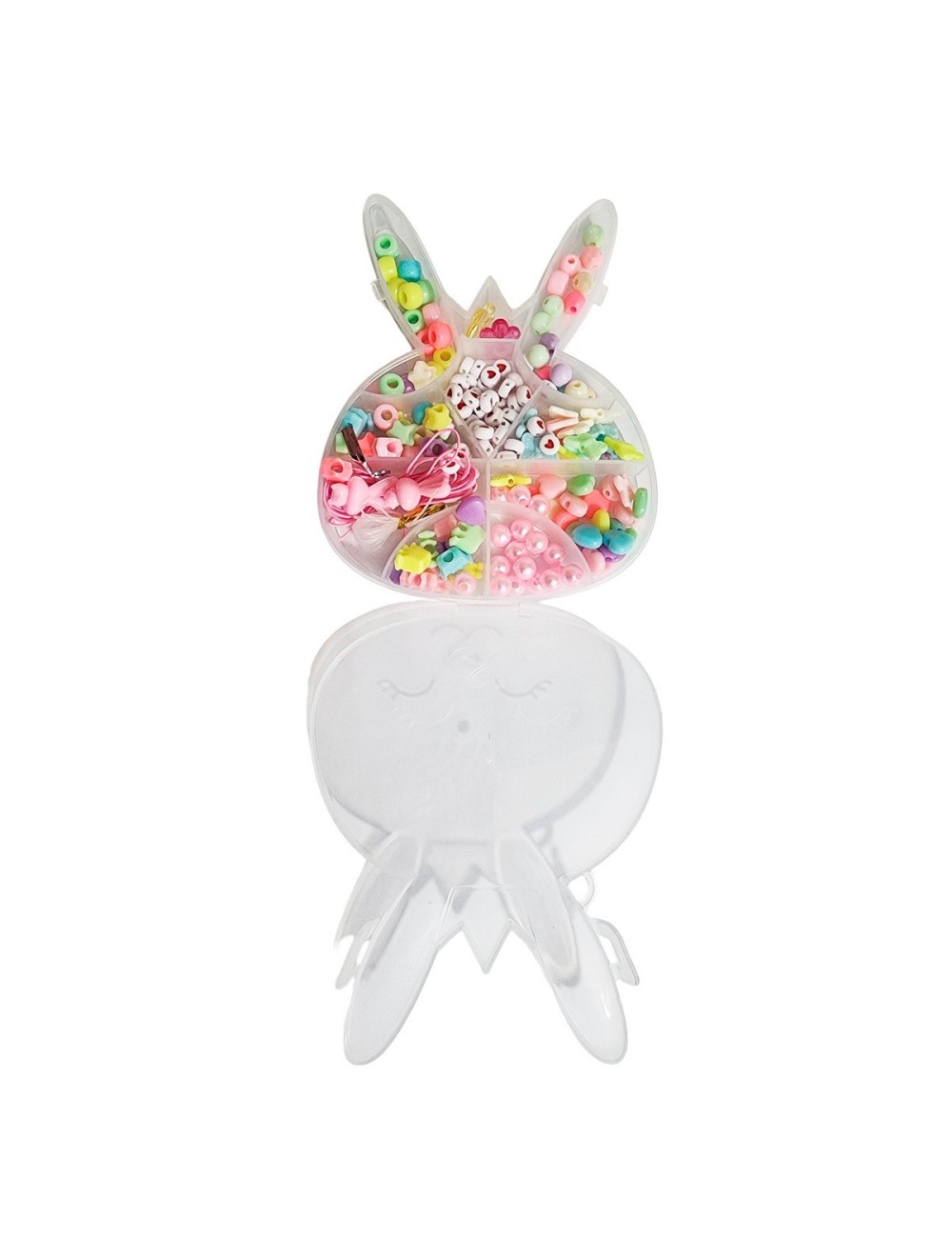 Set Kit Para Hacer Pulseras Pedreria + Estuche Conejo