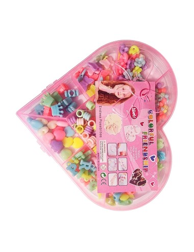 Set Kit Para Hacer Pulseras Pedreria + Estuche Corazon