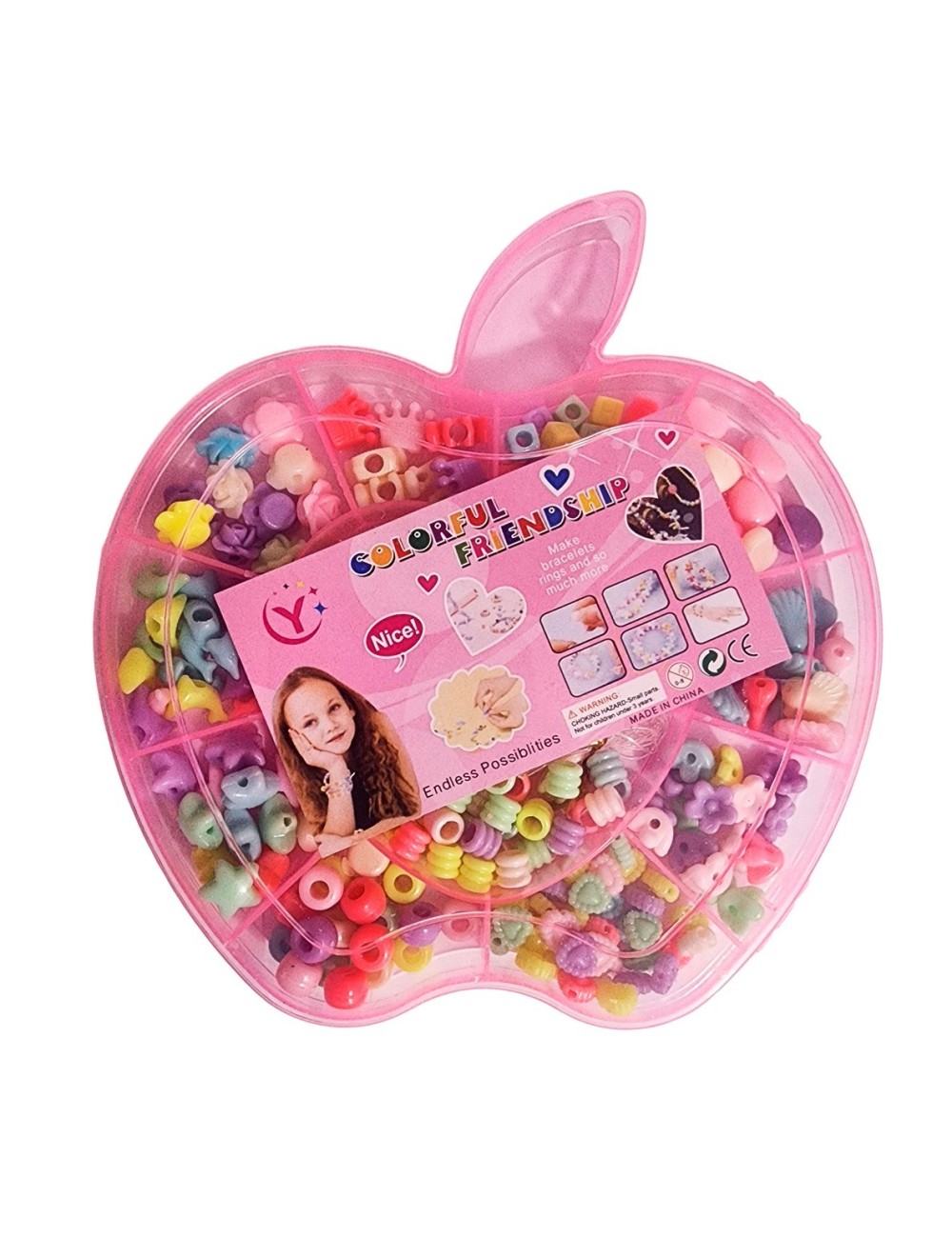 Set Kit Para Hacer Pulseras Pedreria + Estuche Manzana
