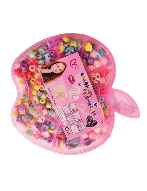 Set Kit Para Hacer Pulseras Pedreria + Estuche Manzana