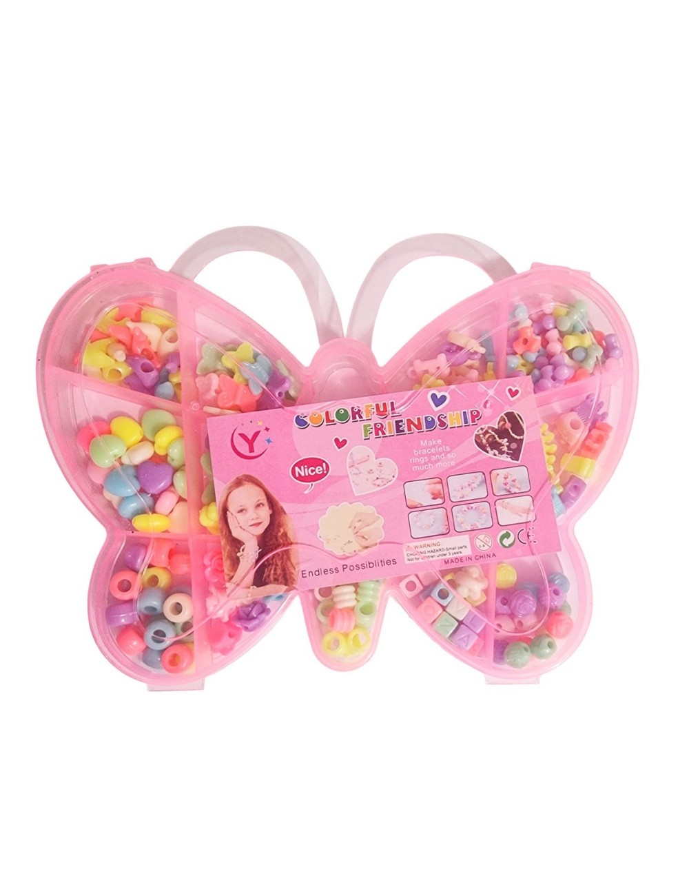 Set Kit Para Hacer Pulseras Pedreria + Estuche Mariposa