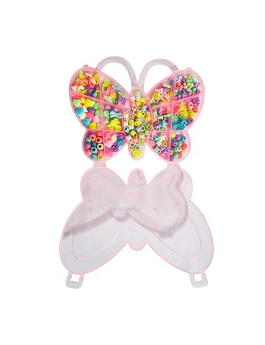 Set Kit Para Hacer Pulseras Pedreria + Estuche Mariposa