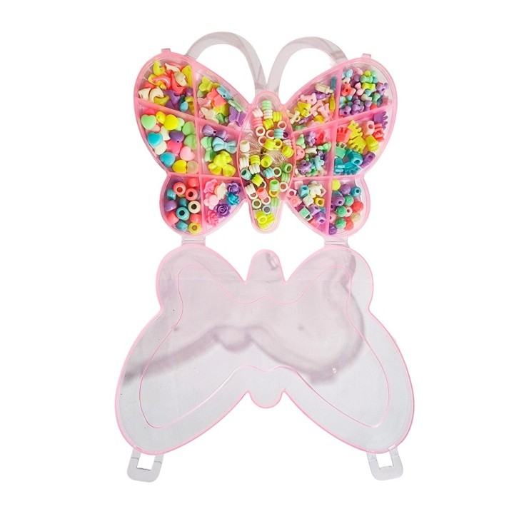 Set Kit Para Hacer Pulseras Pedreria + Estuche Mariposa