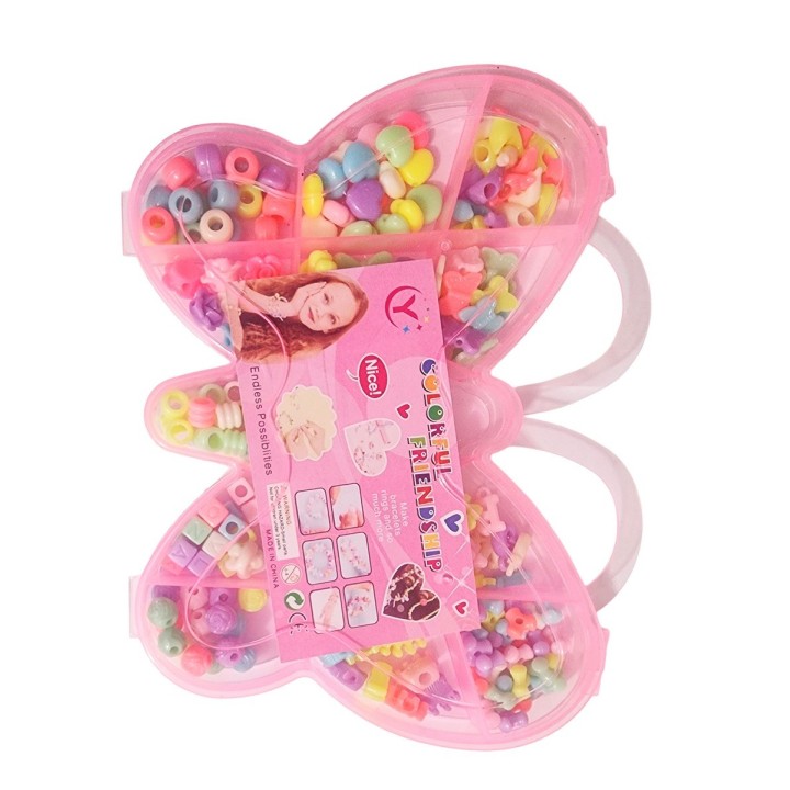 Set Kit Para Hacer Pulseras Pedreria + Estuche Mariposa