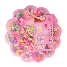 Set Kit Para Hacer Pulseras Pedreria Niña + Estuche Flor